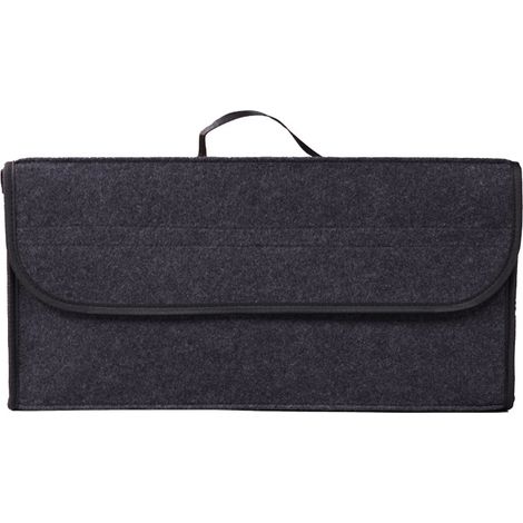 Borsa portaoggetti pieghevole in feltro antiscivolo per bagagliaio auto, per riporre attrezzi e interni auto, adatta a tutti i veicoli (grigio)