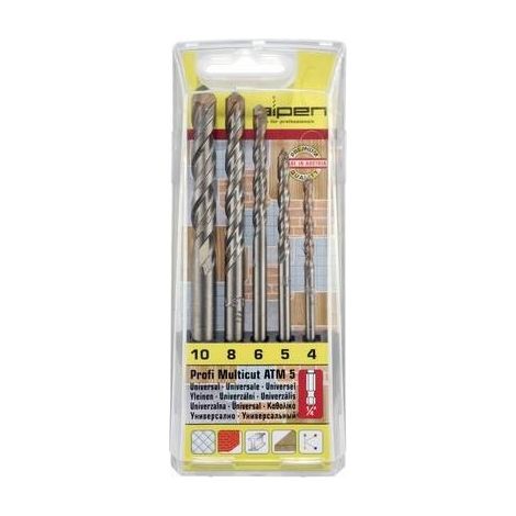 Alpen MultiCut 100805100 Acciaio Kit punte multiuso 5 parti 4 mm, 5 mm, 6 mm, 8 mm, 10 mm, 12 mm 1/4 (6.3 mm) 1 KIT