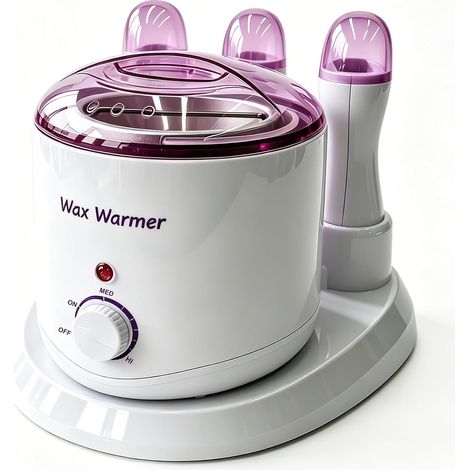 4 en 1 Chauffe Cire, Chauffe cire Epilation 800ml + 3 Chauffe Cire roll on 100g, Appareil Cire Epilation Corps Entier, Machine Epilation Cire avec Interrupteurs Indépendants (1/5)