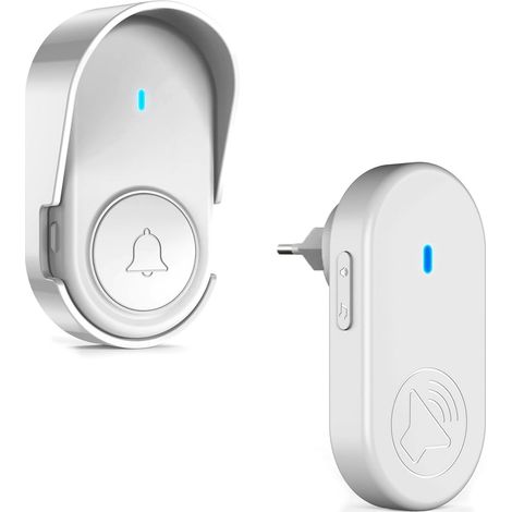 Sans Fil Exterieur Etanche , IP44 Étanche Carillon Electronique, Kit de Carillon avec Récepteurs Enfichables,pour Maison au Bureau (1/5)