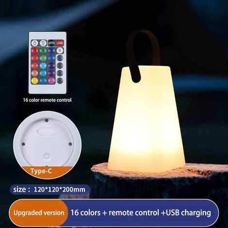 IP44 Kabellose Tischleuchte - Tragbare, wiederaufladbare LED-Lampe für den Innen- und Außenbereich, flammenlose Beleuchtungslösung für Terrasse, Bar und Inneneinrichtung (D, 12 x 20 cm) (1/5)