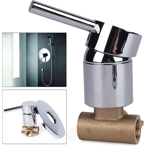 Robinet de commande pour douche, mitigeur de salle de bains en laiton à une poignée pour eau chaude et froide, mitigeur mural, robinet de commande pour douche (1/5)