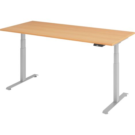 bümö Schreibtisch elektrisch Lite Rechteck: 180 x 80 cm  Buche