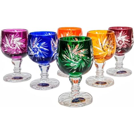 Vasos de vodka de cristal MaRika de colores de 30 ml - Molinillo de aceitunas (1/5)