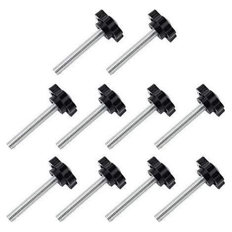 10-Pack M6x30mm Vis de pouce, étoile en plastique moletées Bouton de serrage à vis Thumbscrew (1/5)