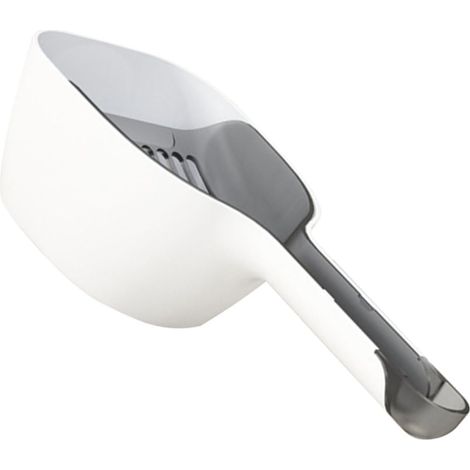 Set di 2 palette rimovibili per lettiera per gatti in plastica resistente, strumento pratico e portatile per la casa e per la raccolta delle deiezioni del gatto.
