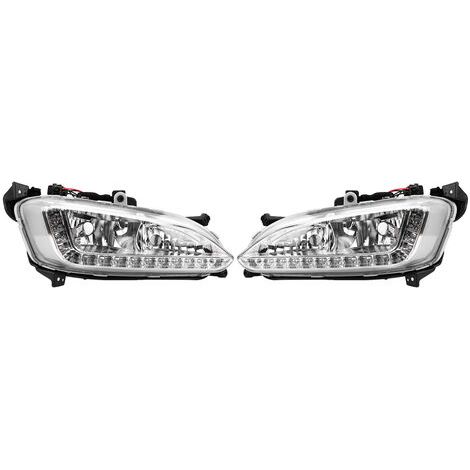 Pair - 1 paire de feux diurnes de voiture DRL couvercle de feu antibrouillard pour Hyundai Santa Fe/IX45 2013-2015