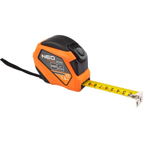 Ruban à mesurer en acier - 7,5 m x 25 mm - Précis et léger - Idéal bricolage et construction (1/5)