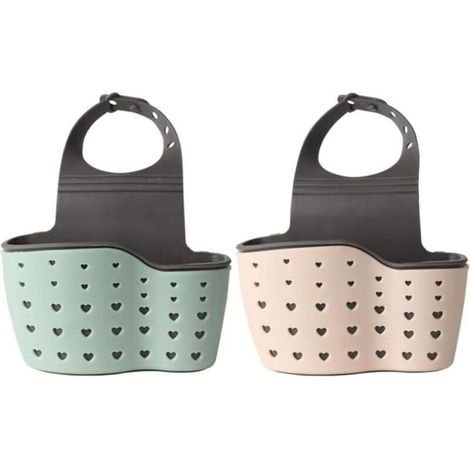 2 pcs éponge à Savon égouttoir Panier Suspendu,évier étagère de Rangement Suspendue pour la Finition et Le Drainage des éponges de Cuisine épurateurs brosses à Savon Accessoires de Lavage (1/5)