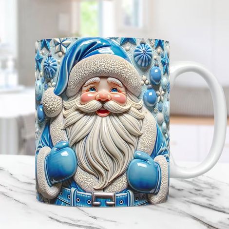 Tasse De Noël - Tasse En Céramique Avec Motif Bonhomme De Neige Ou Père Noël - Pour Café Thé Chocolat Chaud - 350 Ml (1/5)