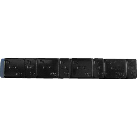 Masses d'Equilibrage Noires - 10x Barrettes de 60g (5 et 10g)