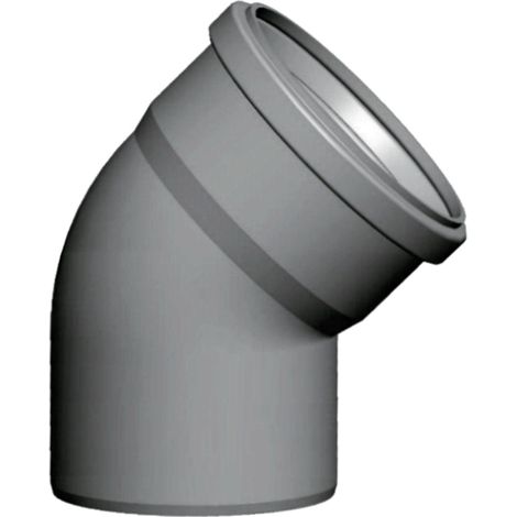 Wolf Curva gas di scarico DN80 a parete singola 45 gradi, in PP, 2651507