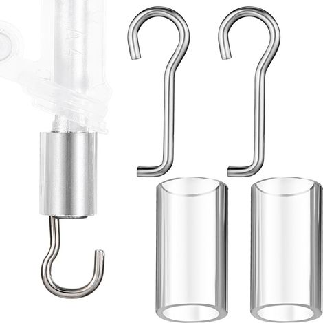 kit de remplacement pour crochet métallique et tube en plastique de réglage de la latte de rideau