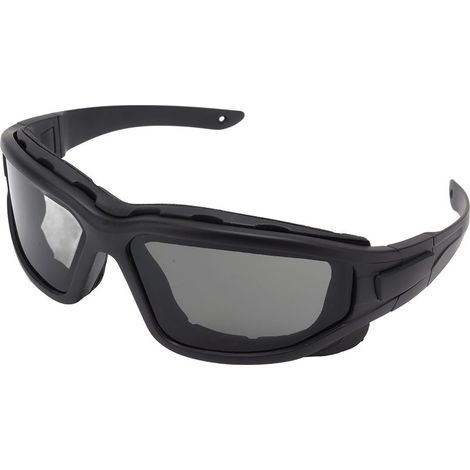 Lunettes de Protection Anti-Buée à Double Couche, Résistantes aux Rayures et aux Chocs, Anti-UV, Verres Détachables avec Sangle, Noires (1/5)
