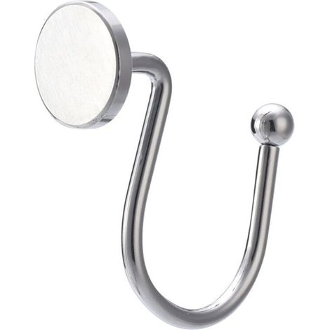 Set de 12 anneaux de rideau de douche: boutons ronds en argent antirouille pour la salle de bain,pour Rideaux et Tringles à Rideaux (1/4)