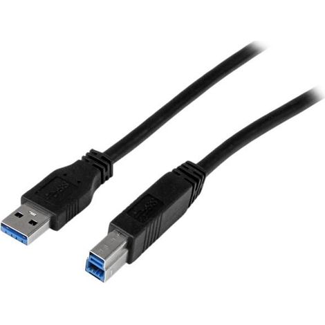 Cable USB A a USB B Startech USB3CAB1M            Negro (1/5)