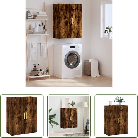 Holzschrank - Wandschrank Räuchereiche 69,5x34x90 cm (1/5)