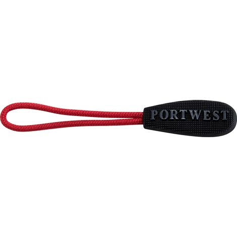 Reißverschlussschieber Ersatzteile - Rot - Portwest