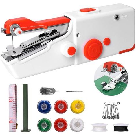 Machine à Coudre Portative, Mini Machine à Coudre Électrique Portable pour Débutants et Adultes, Point Rapide, Idéale pour la Couture de Vêtements, le Bricolage et les Voyages en Famille (1/5)