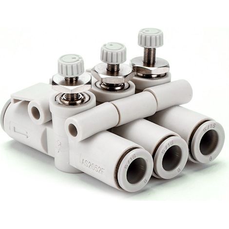 Packung mit 5 AS2002F-06 Durchflussregelventilen für Rohrleitungen, Durchflussbegrenzer, Anschluss für direkten Durchflussregler (1/5)