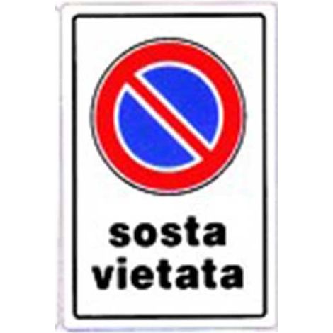 Cartello sosta vietata cm 20X30 (1/2)