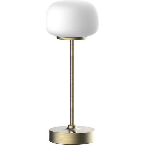 Lampada da tavolo LED 2W 2700K oro/vetro USB-C Rimini Polux (1/3)