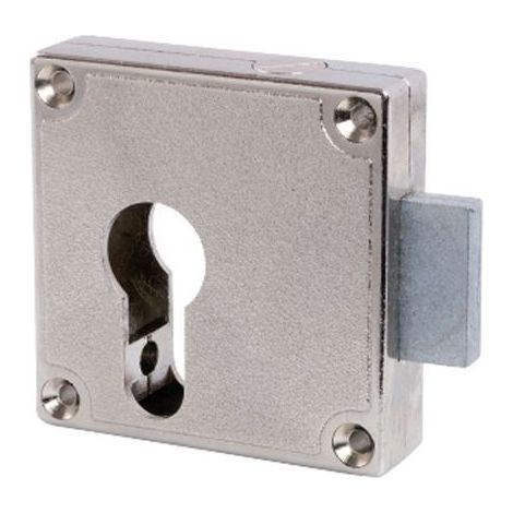 Vachette – Serrure espagnolette réversible pour demi cylindre profil européen – Zamak nickelé – Pour portes gauche/droite – 12115000