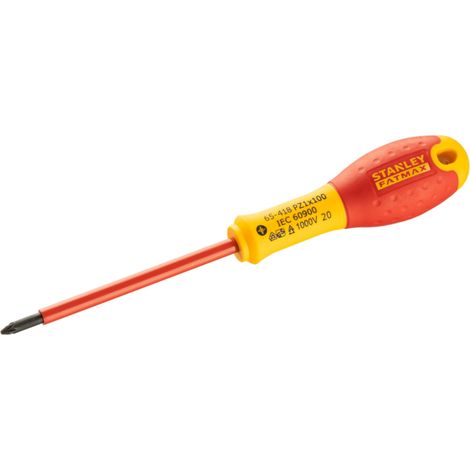 Tournevis pozidriv PZ1 x 100mm isolé 1000V STANLEY Fatmax (1/6)