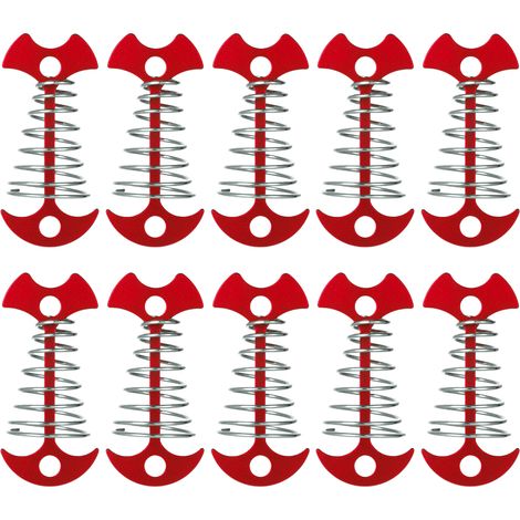 Piquet D'Ancrage Pour Terrasse - Alliage D'Aluminium Et Acier Inoxydable - Pour Toile De Tente Sur Plancher Bois - Lot De 10 (1/5)
