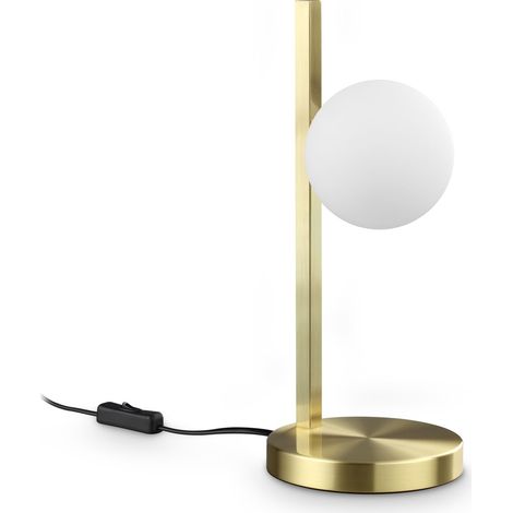 Ideal Lux Lampada da tavolo moderna Binomio 1 luce G9 ottone metallo vetro