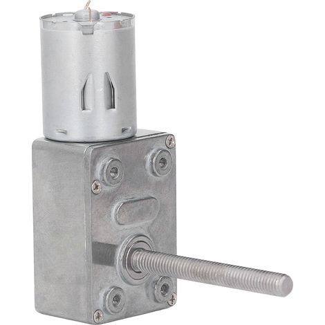 Moteur à engrenage à vis sans fin 24V DC, filetage M6x50mm, 90 tr/min, réducteur hélicoïdal pour automatismes, modèle 4632-370, axe fileté robuste (1/5)