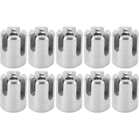 Lot de 10 colliers de serrage croisés en acier inoxydable pour câbles de garde-corps, pour intérieur et extérieur, M10, 4 mm / 0,16 po (1/5)