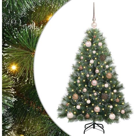 vidaXL Albero di Natale artificiale con 150 LED Verde 120 cm PE e PVC