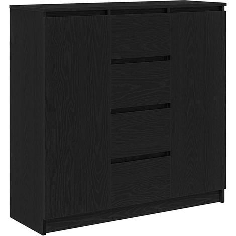 Maison Exclusive - Buffet avec tiroirs chêne noir 100,5x35x98,5 cm bois ingénierie (1/5)