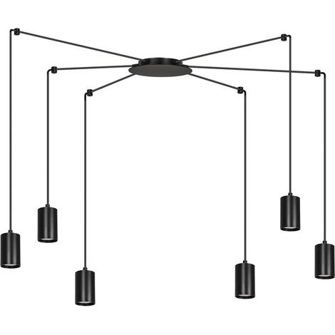Lampada a Sospensione Traker, Acciaio verniciato a polvere, Nero, 300x300x14 cm (1/5)