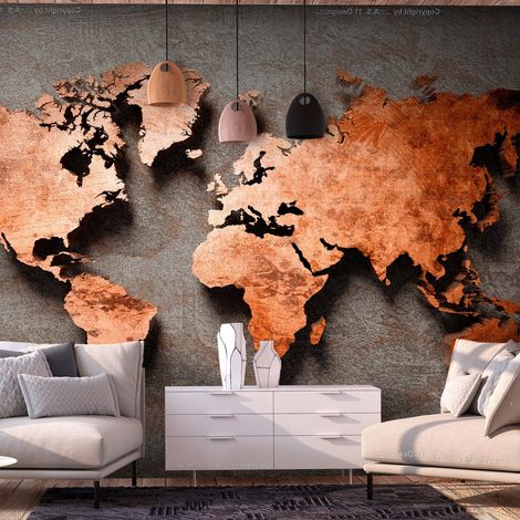 Papier peint Copper Map - 300 x 210 cm (1/4)
