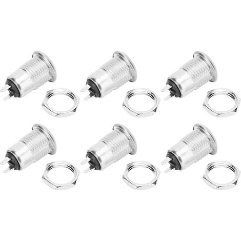 Lot de 10 interrupteurs à clé marche/arrêt à double traction pour voiture, verrouillage électrique court, 12 x 21,5 mm (1/5)