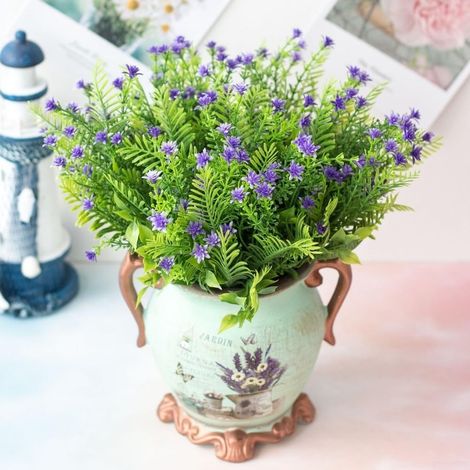 Bouquet de fleurs de prunier artificielles en soie à 5 branches - Décoration florale réaliste pour maison, mariage, centre de table, arrangement de table, décoration d'intérieur - 32,5 cm (1/5)