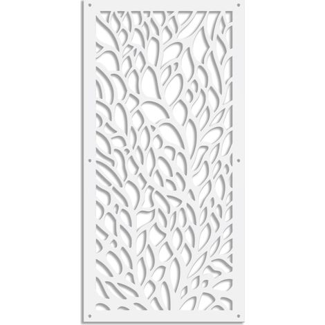 CODIUM - Panneau ajouré en PVC - Brise-soleil - Couleur : blanc - Dimension : 47x94 cm
