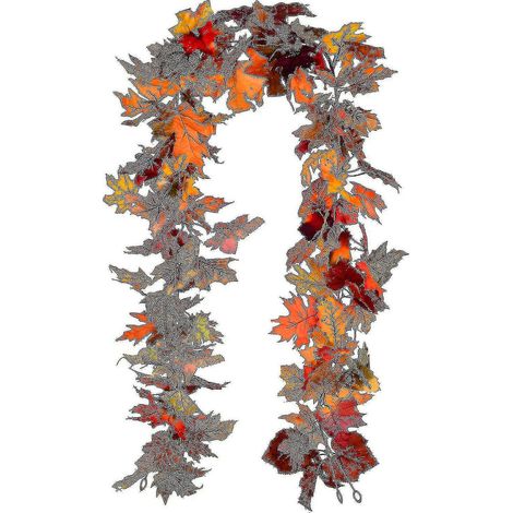 Guirlande d'automne artificielle en feuilles d'érable (1/4)