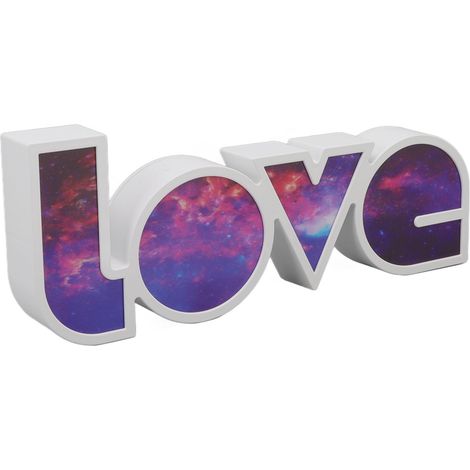 Lettre d'amour lumineuse LED, alimentation USB et piles, lumière blanche, décorations lumineuses pour anniversaires et fêtes, Voie lactée (1/5)