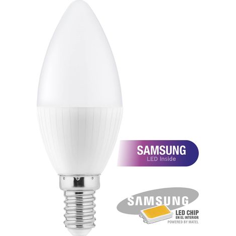 BOMBILLA LED VELA MATEL CHIP SAMSUNG E14 8W NEUTRA (1/3)