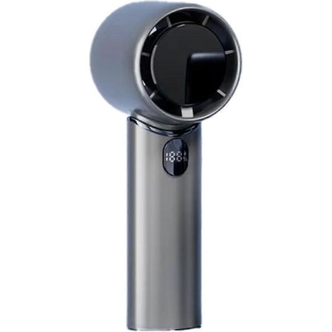 Ventilateur portable rechargeable gris (1/5)