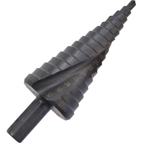Foret étagé en spirale – Foret conique en cobalt pour bois/métal, coupe-trou en spirale, 4 mm à 32 mm