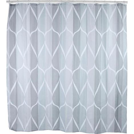 Cortina de ducha de poliéster, cortina de baño impermeable + ganchos para colgar (M) (1/5)