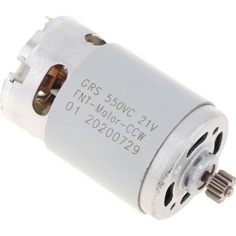 Moteur CC RS550 21V 29000 tr/min, boîte de vitesses à double vitesse à 11 dents à couple élevé, vis de perçage sans fil à aimant permanent. (1/4)