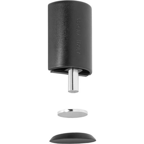 tope puerta sobreponer modelo stoppino-x acabados gris, negro y blanco acabado negro (1/3)
