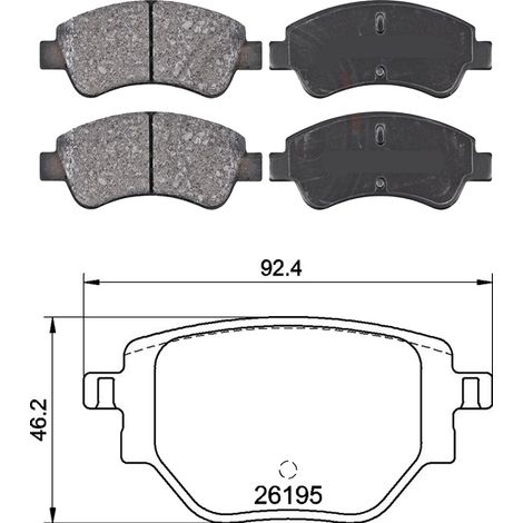 KIT PASTIGLIE FRENO ANTERIORI E POSTERIORI compatibile con PEUGEOT 4007 (VU, VV) / PASTIGLIE FRENANTI AUTO OEM P 61 089,P 54 031 / SOSTITUZIONE DIRETTA / BASSA POLVERE / SILENZIOSO