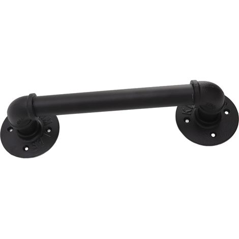 Poignée de Tirage Porte Style Industriel Rétro Européen en Fer Noir - Décorative et Pratique pour Maison et Grange