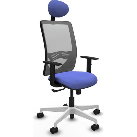 Chaise de bureau piqueras y crespo Zulema gris tissu maille (1/2)